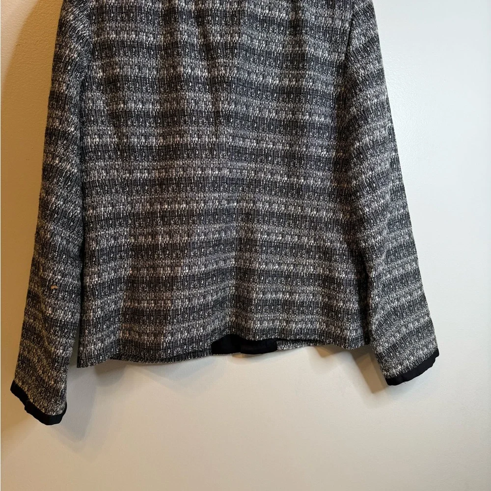 Anne Klein Black and Gray Blazer Tailored Suit Jacket